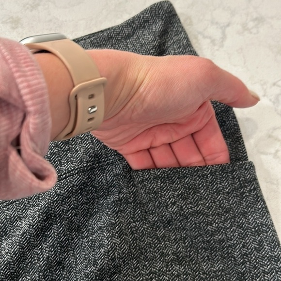 Athleta Tight Legging Pants Herringbone Houndstooth Mercer High Rise Grey Black - Picture 13 of 16